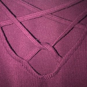 Maroon long sleeve shirt